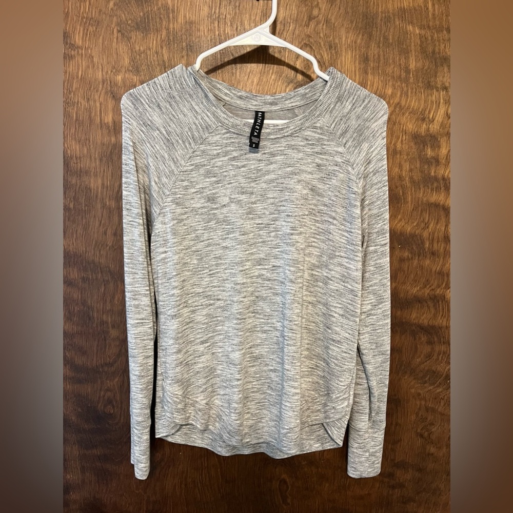 Athleta Mindset Sweatshirt Heather Gray Small - Picture 7 of 11